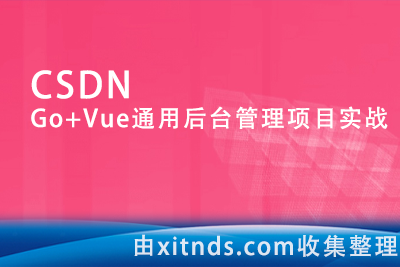 【CSDN】Go+Vue通用后台管理项目实战 -完结+源码+课件